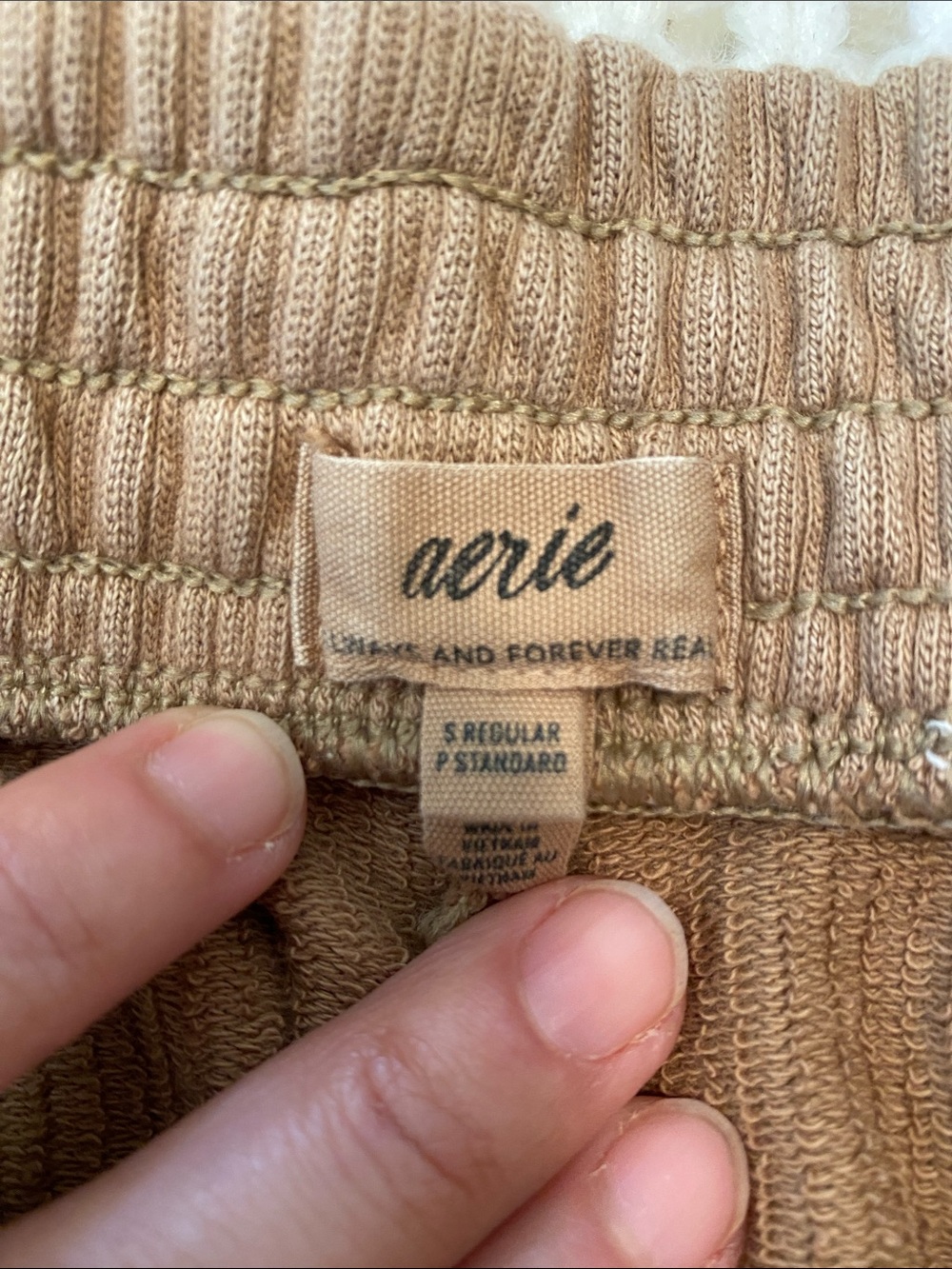 aerie Tan Wide-Leg Track Pants - Picture 7 of 11